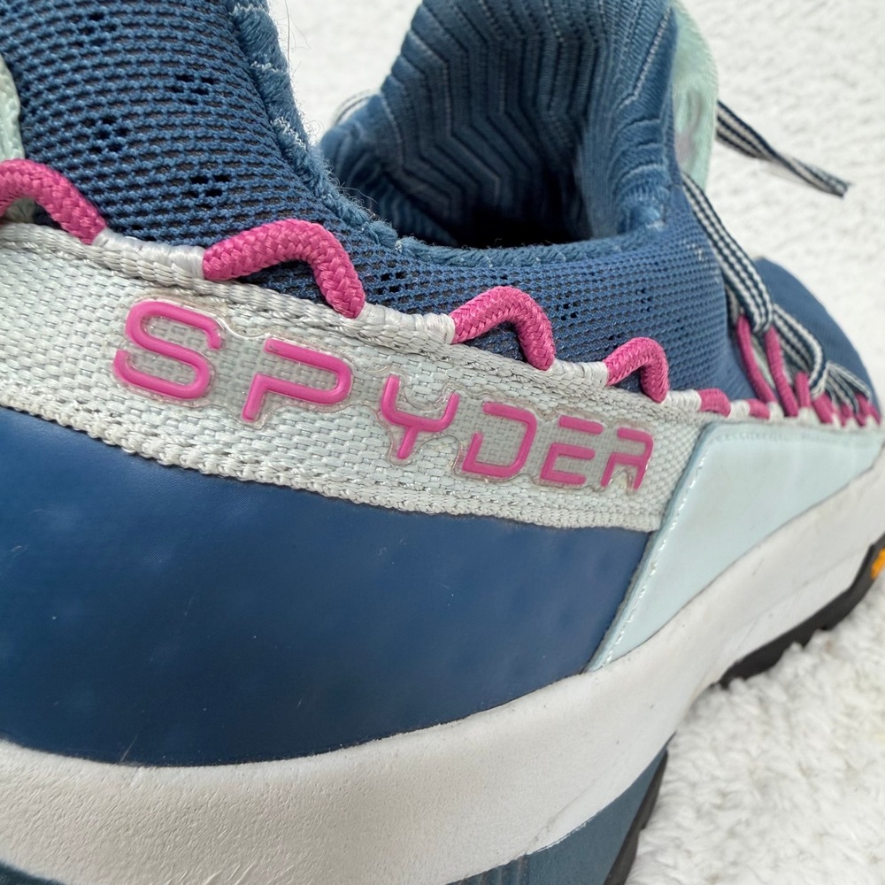 Spyder Trail Running Shoes Womens Size 8 Blue Vibram Sole Hiking Sneakers